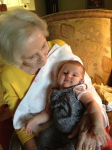 Iylie meeting Grandma Kenworthy for the first time.
